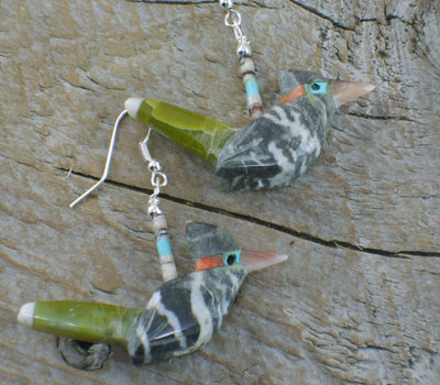 Southwest Jewelry Roadrunner Earrings